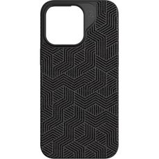 Чехол-накладка iPhone 15 Plus 6.7 ZAGG чёрная с серым ткань MagSafe London TM Black Geo