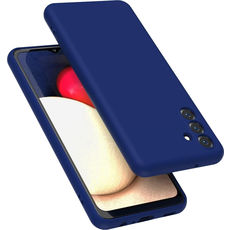 Задняя накладка для Samsung A34 темно-синяя Nano силикон