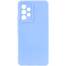 Задняя накладка для Samsung A73 голубая Nano силикон с защитой для камеры