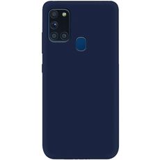 Задняя накладка для Samsung Galaxy A21S синяя Nano силикон