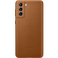 Задняя накладка для Samsung Galaxy S21+ Leather Cover коричневый