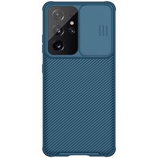 Задняя накладка для Samsung Galaxy S21 Ultra синяя Nillkin Противоударная с крышкой для камеры