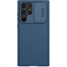 Задняя накладка для Samsung Galaxy S22 Ultra синяя Nillkin Противоударная с крышкой для камеры