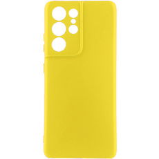Задняя накладка для Samsung Galaxy S22 Ultra желтая Nano силикон