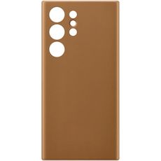 Задняя накладка для Samsung S24 Ultra коричневая Leather Cover