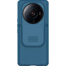 Задняя накладка для Xiaomi 12S Ultra синяя Nillkin со шторкой для камеры