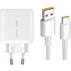 Сетевое зарядное устройство Oppo Realme SuperVook USB 65W (EU)+кабель без коробки Сетевое зарядное устройство Oppo Realme SuperVook USB 65W (EU)+кабель без коробки
