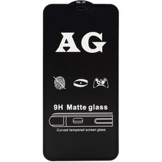 Защитное стекло для iPhone 14 Pro 9H чёрное олеофобное покрытие