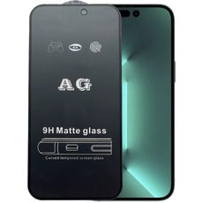 Защитное стекло для iPhone 14 Pro Max 6.7 3d с черной рамкой матовое Fettle