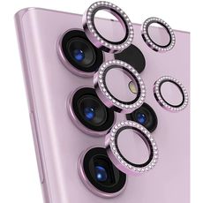 Защитное стекло для Samsung S23 Ultra ДЛЯ КАМЕРЫ фиолетовый ободок