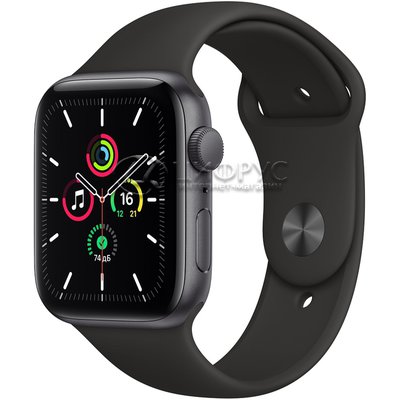 Apple Watch SE GPS 44mm Aluminum Case with Sport Band Grey/Black (MYDT2RU/A) - 