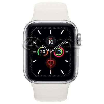 Apple Watch Series 5 GPS 44mm Aluminum Case with Sport Band Silver/withe - 