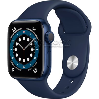 Apple Watch Series 6 GPS 40mm Aluminum Case with Sport Band Blue/Deep Navy () - 