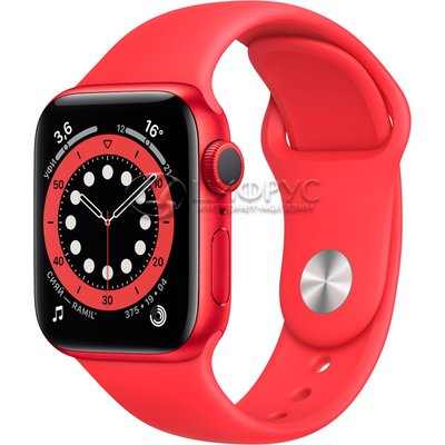Apple Watch Series 6 GPS 40mm Aluminum Case with Sport Band Red () - 