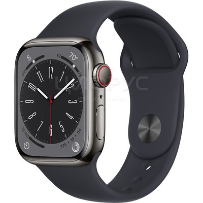 Apple Watch Series 8 45mm Stainless Steel Case with Sport Band Black/Midnight - Цифрус
