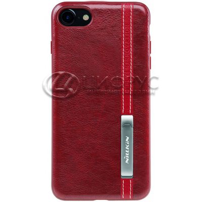 Задняя накладка для iPhone 7/8/SE(2020) красная кожа Exclusive - Цифрус