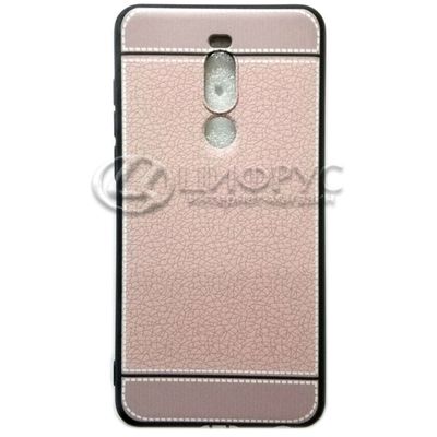 Задняя накладка для Meizu X8 розовая силикон/кожа - Цифрус