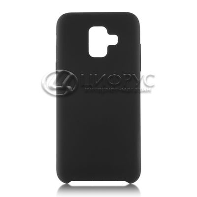 Задняя накладка для Samsung A6 (2018) чёрная силикон - Цифрус