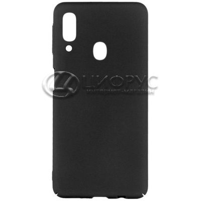 Задняя накладка для Samsung Galaxy A20/A30 черная силикон - Цифрус