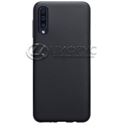Задняя накладка для Samsung Galaxy A70 черная силикон - Цифрус