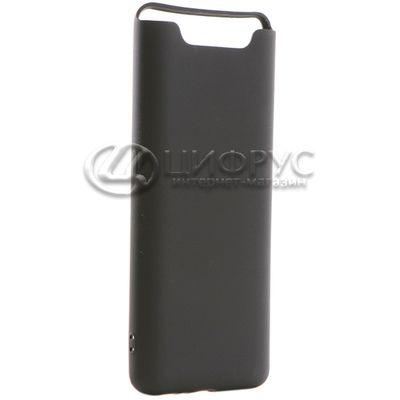 Задняя накладка для Samsung Galaxy A80 черная силикон - Цифрус