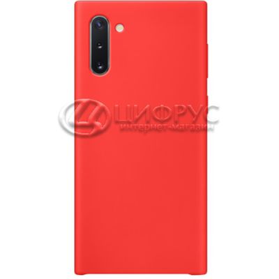 Задняя накладка для Samsung Galaxy Note 10 красная силикон - Цифрус