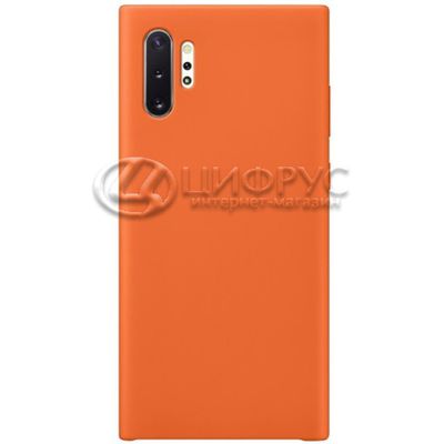 Задняя накладка для Samsung Galaxy Note 10+ оранжевая силикон - Цифрус