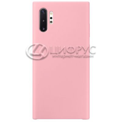 Задняя накладка для Samsung Galaxy Note 10+ розовая силикон - Цифрус
