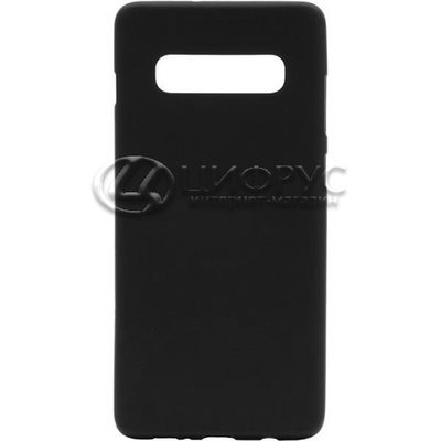 Задняя накладка для Samsung Galaxy S10+ чёрная силиконовая - Цифрус
