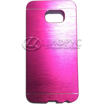Задняя накладка для Samsung Galaxy S6 розовая металл lux - Цифрус