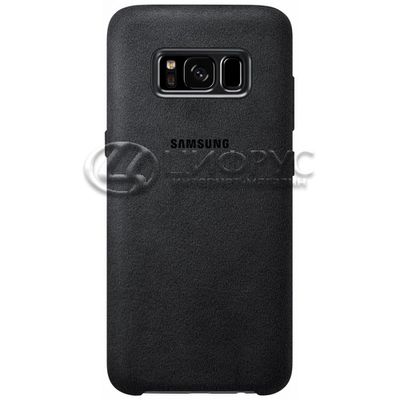 Задняя накладка для Samsung S8 Plus чёрная кожаная - Цифрус