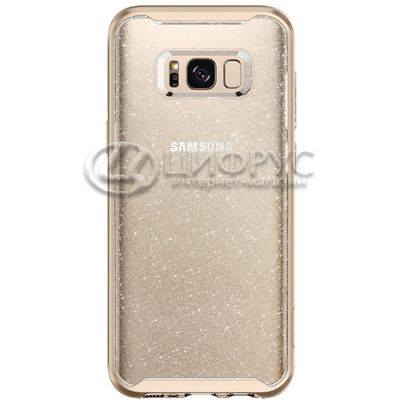 Задняя накладка для Samsung S8 Plus прозрачная с золотом/стразы Spigen - Цифрус