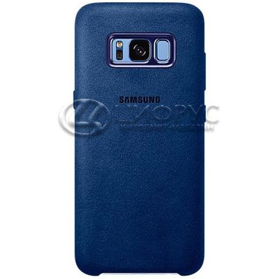 Задняя накладка для Samsung S8 Plus синяя кожаная - Цифрус
