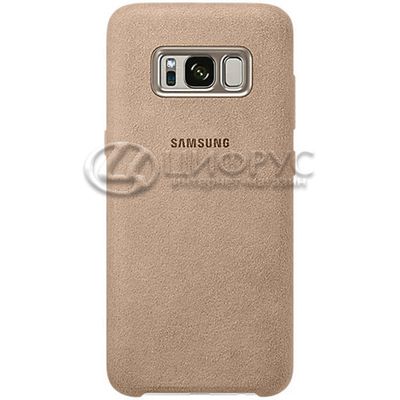 Задняя накладка для Samsung S8 золотая кожаная - Цифрус