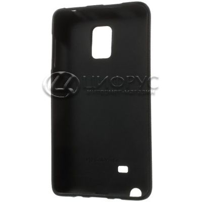 Задняя накладка для Samsung Note Edge чёрная силикон - Цифрус