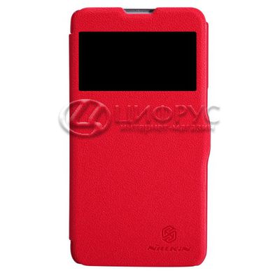 Чехол для HTC One M8 / M8X книжка с окном красная кожа - Цифрус