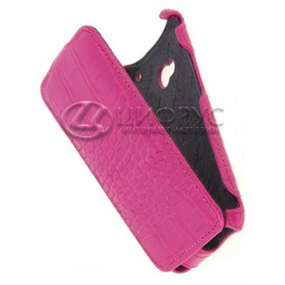 Чехол для HTC One откидной розовая кожа - Цифрус
