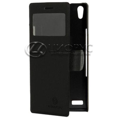 Чехол для Huawei G6 книжка с окном черная кожа - Цифрус