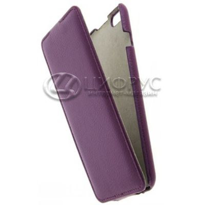 Чехол для Apple iPhone 6 Plus/6S Plus откидной фиолетовая кожа - Цифрус