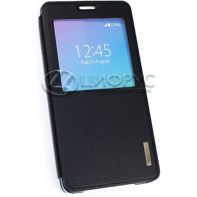 Чехол для Samsung Galaxy E5 книжка с окном черная - Цифрус
