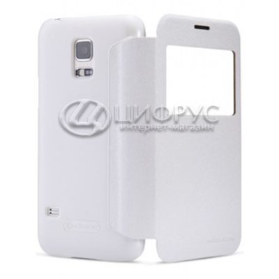 Чехол для Samsung S5 книжка с окном белая кожа - Цифрус