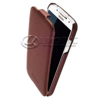 Чехол для Samsung S5 откидной коричневая кожа - Цифрус
