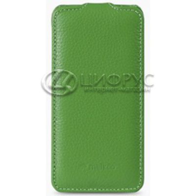 Чехол для Samsung S5 откидной зеленая кожа - Цифрус