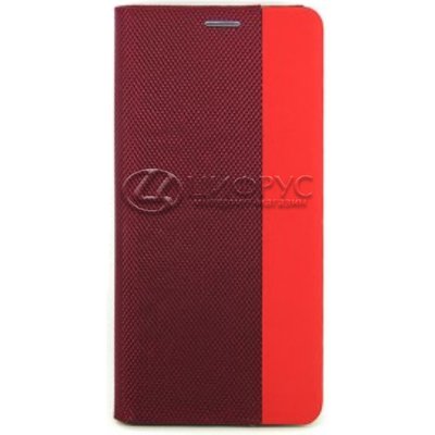 Чехол-книга для iPhone 13 Pro Max красный MESH LEATHER MIX - Цифрус