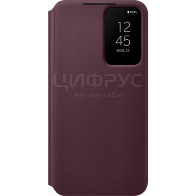 Чехол-книга для Samsung Galaxy S22+ Smart Clear View Cover бордовый - Цифрус