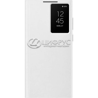 Чехол-книга для Samsung Galaxy S22 Ultra Smart Clear View Cover белый - Цифрус