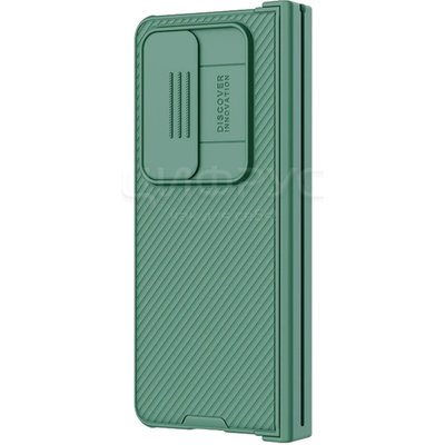 Чехол-книга для Samsung Galaxy Z Fold 4 зеленый Nillkin со шторкой защищающей камеру - Цифрус