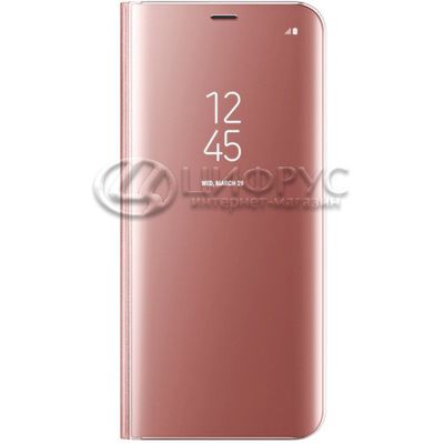 Чехол-книга для Samsung S9 розовый Clear View - Цифрус