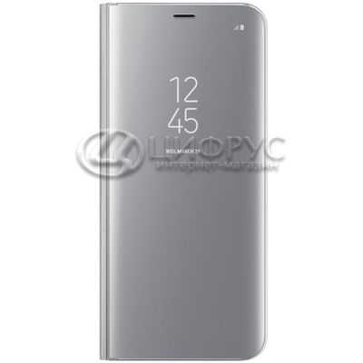 Чехол-книга для Samsung S9 серебряный Clear View - Цифрус