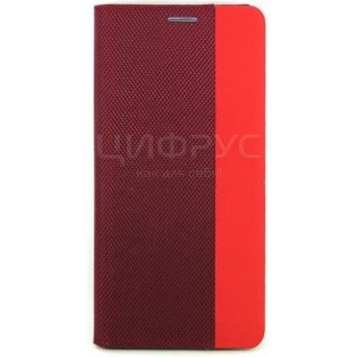 Чехол-книга для Xiaomi Mi11 Lite/Lite NE MESH LEATHER MIX красный - Цифрус